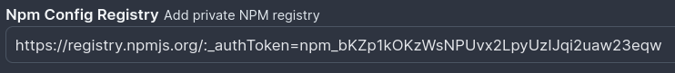 Private NPM registry